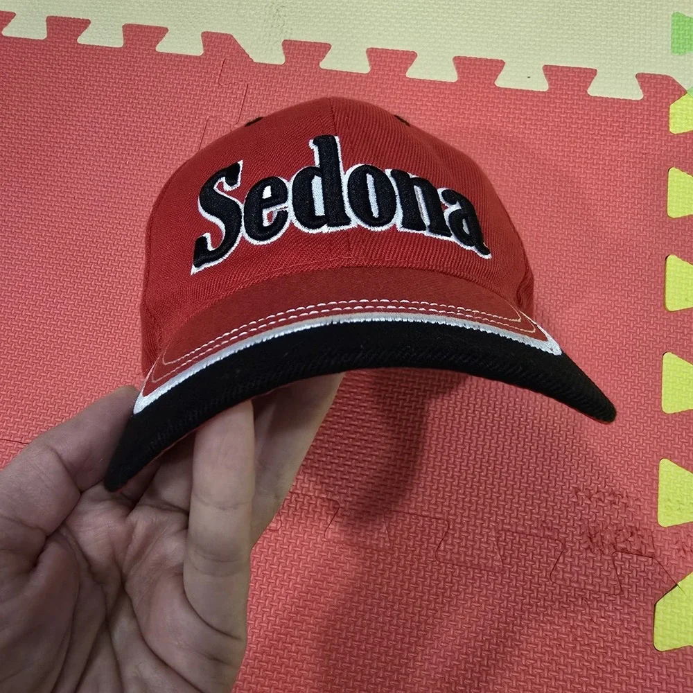 Sedona Arizona AZ Souvenir Baseball Cap Hat Red Black 3D Embroidery‎ Adjustable